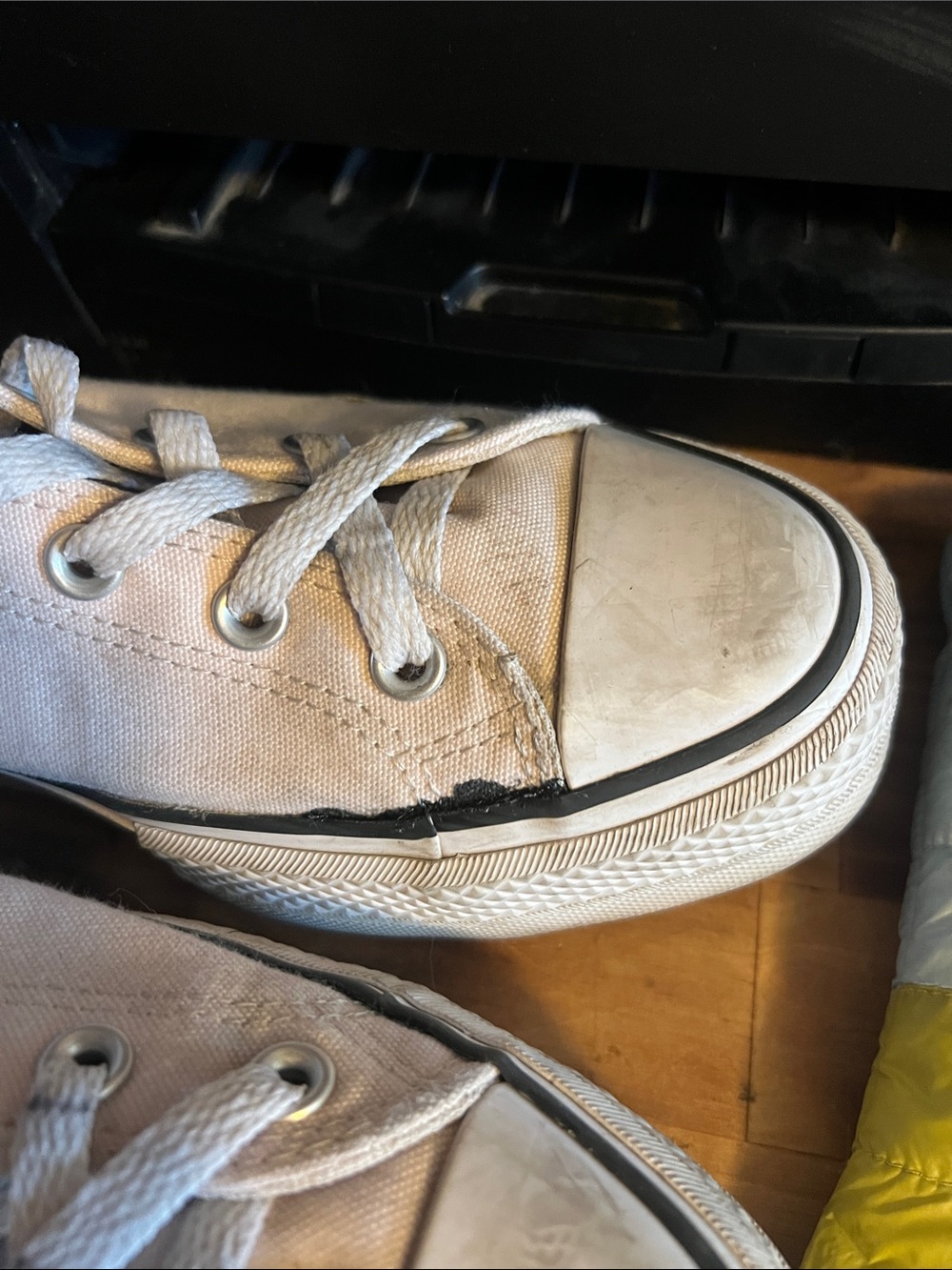 Converse High Top Sneakers in Light Pink and White - Picture 5 of 5